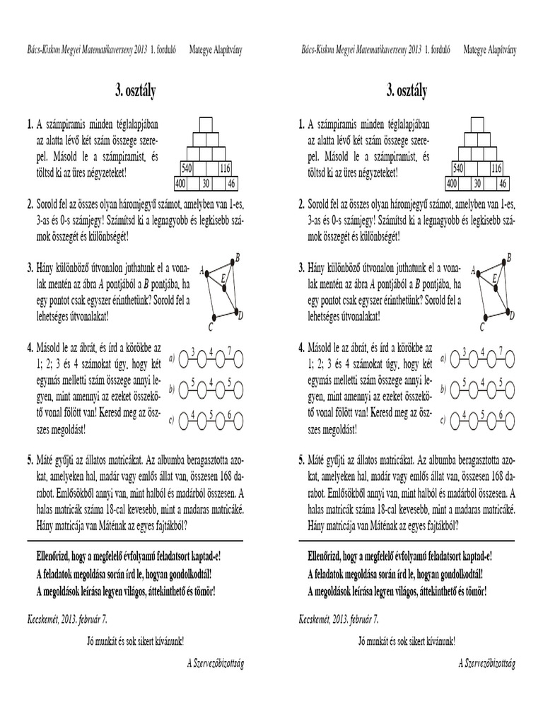 Feladatsor 2012 1 ford 3 oszt pdf