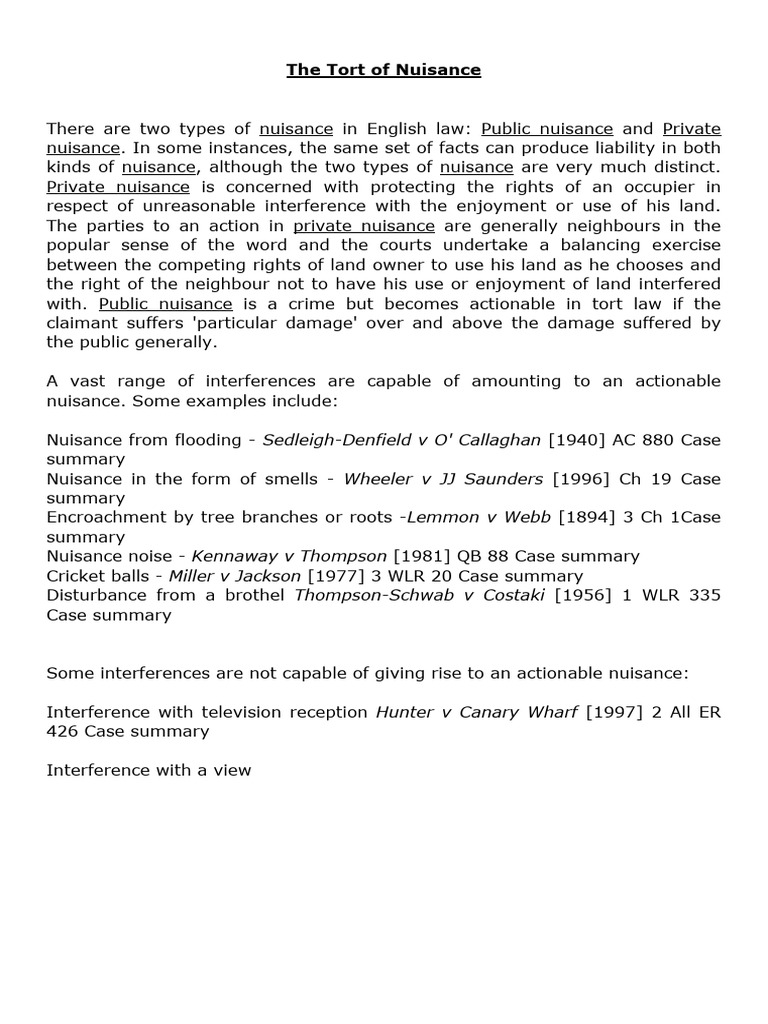 Nuisance Pdf Justice Crime Violence