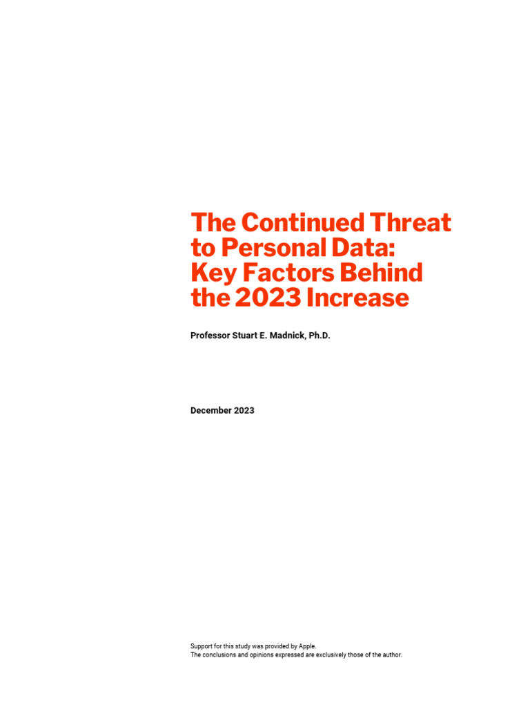 The Continued Threat To Personal Data Key Factors Behind The 2023 ...