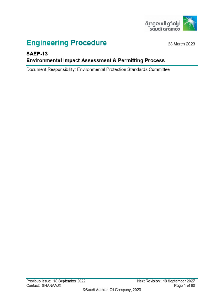 EIA & NCEC Permitting Process Guide | PDF | Environmental Impact ...