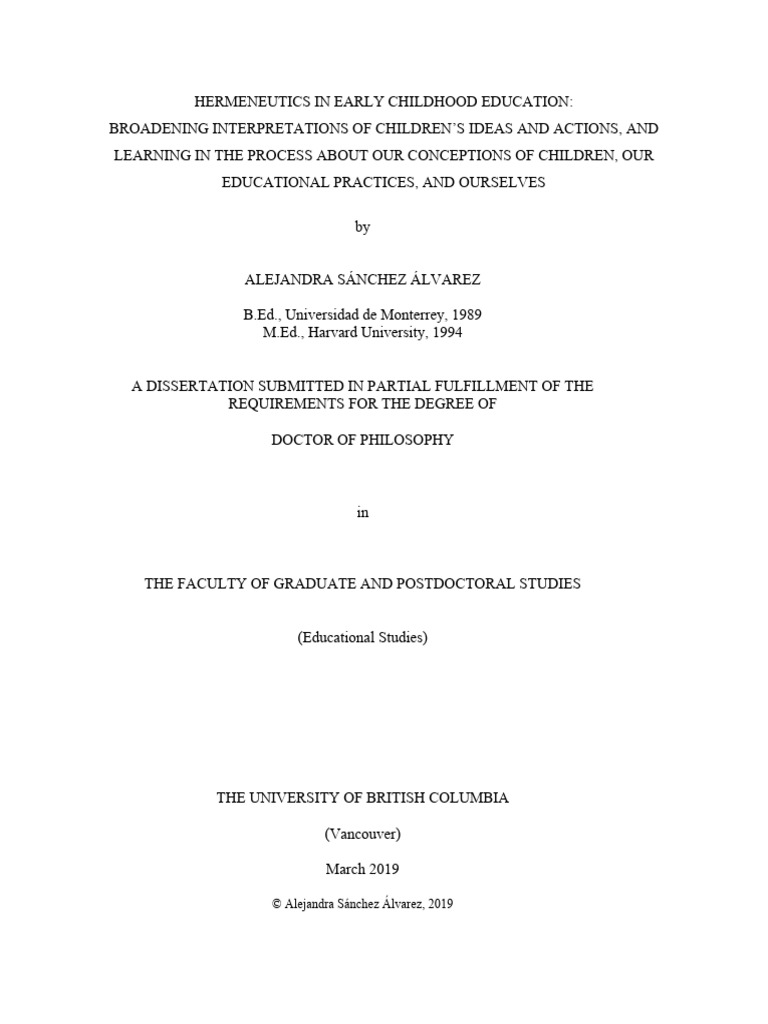 Hermeneutics in Early Childhood Education | PDF | Pedagogy | Hermeneutics