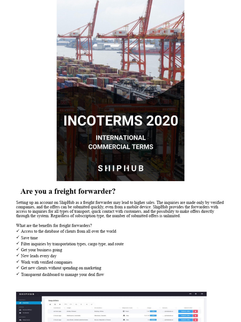 Incoterms 2020 PDF | PDF | Business | Supply Chain Management