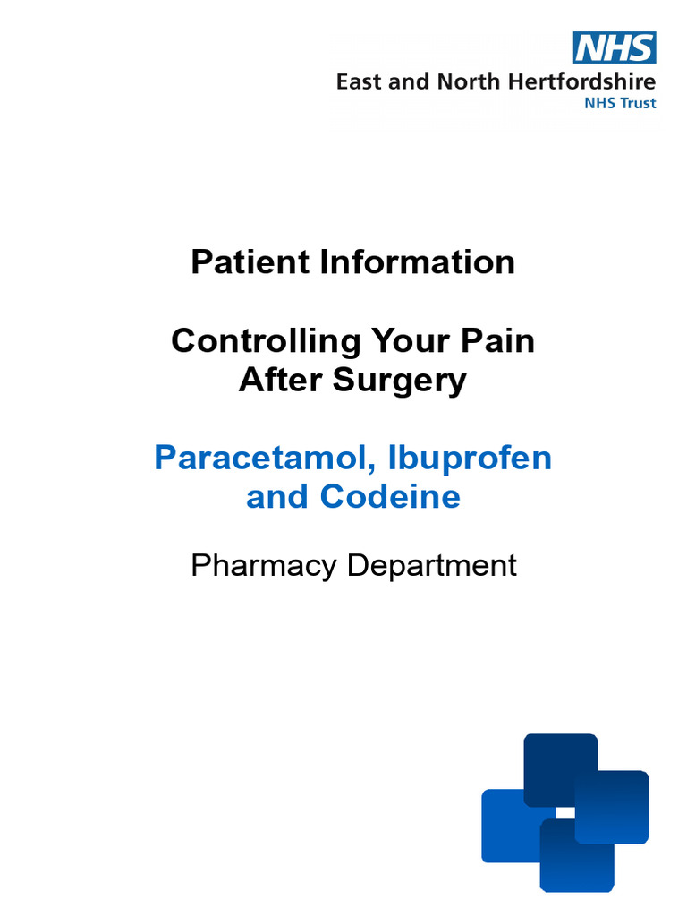PIC Control Pain After Surgery Paracetamol Ibuprofen and Codeine Final