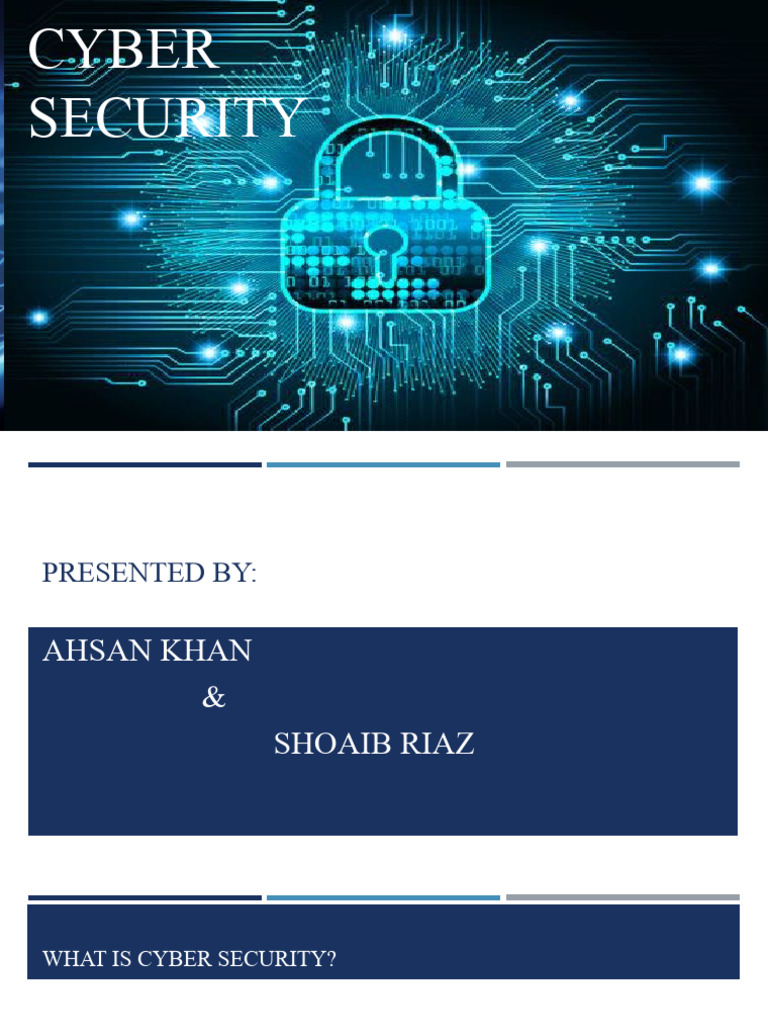 Cyber Security (Ahsan Khan and Shoaib Riaz | PDF | Security | Computer ...