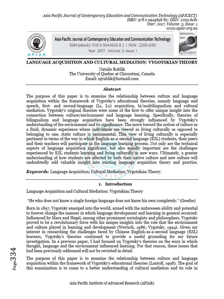 Language and Cultural Mediation | PDF | Second Language | Second ...