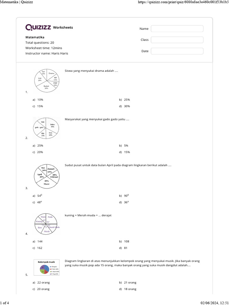 Latihan Soal Matematika Perkalian | PDF