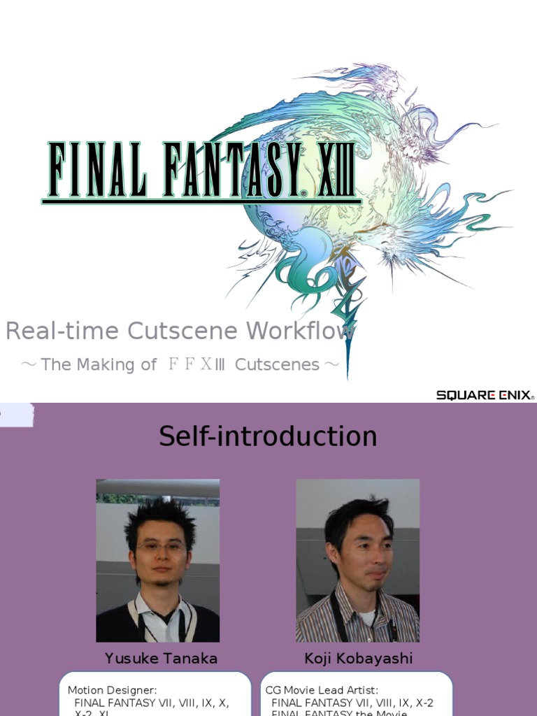 GDC10 The Making of FFXIII RealTime Cutscenes PDF Rendering
