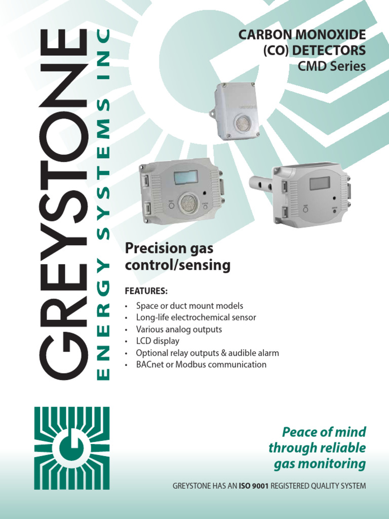 CARBON MONOXIDE DETECTOR DATA SHEET intelligence overview