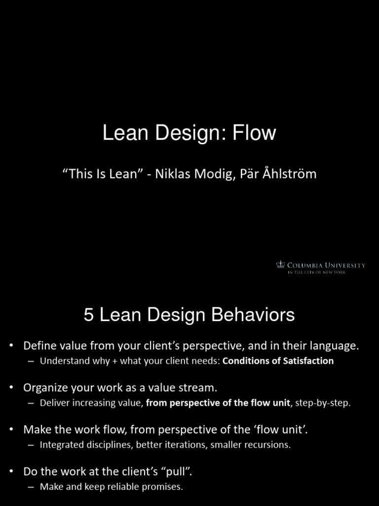 Lean Design Principles for Efficiency | PDF | Lean Manufacturing | Business