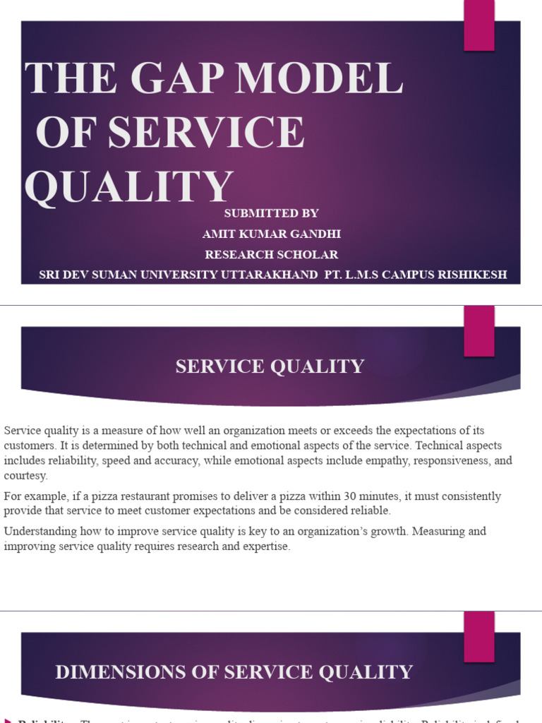 Understanding the Gap Model of Service Quality | PDF | Business