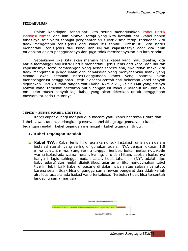 Konduktor Dan Kabel | PDF | Teknologi & Rekayasa