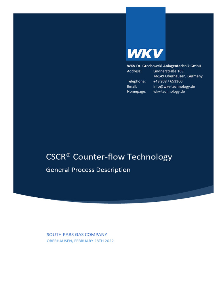 WKV-CSCR Counter Flow Technology-General Process Description 2022 - 02 ...