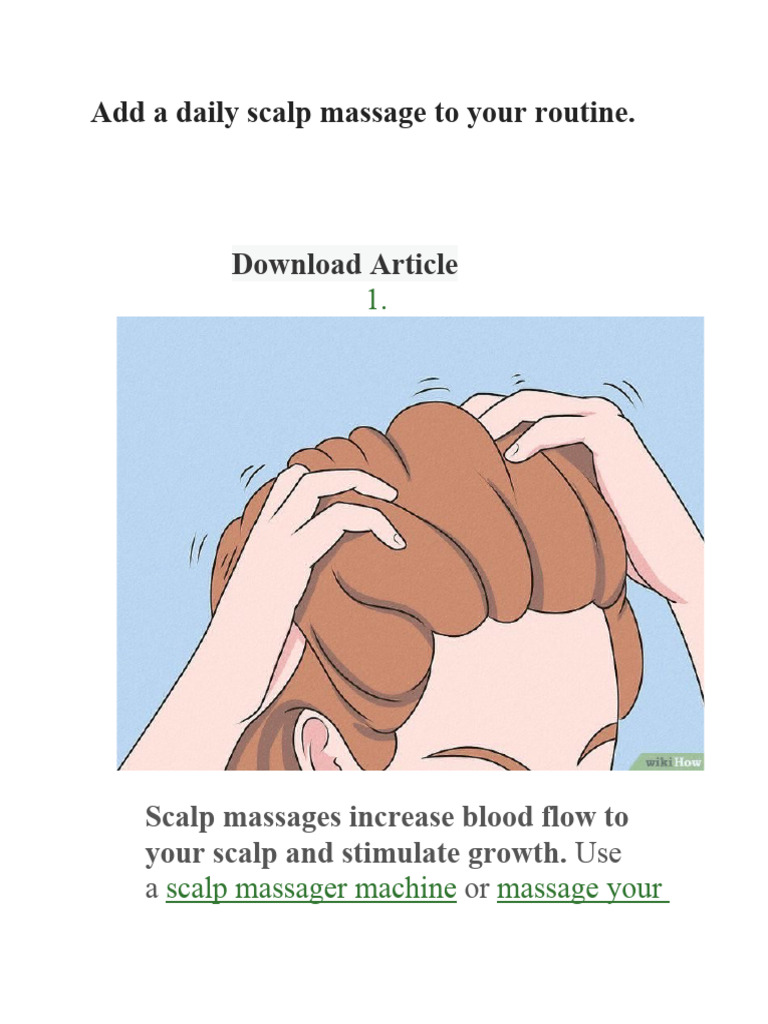 Daily Scalp Massage for Hair Growth | PDF