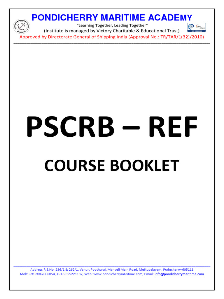 PSCRB Course Overview and Guidelines | PDF | Radar | Mirror