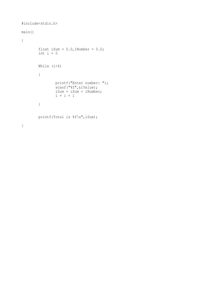 While Loop | PDF