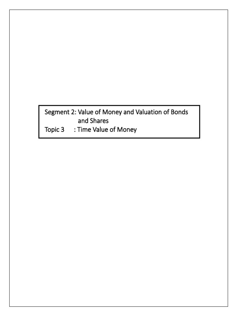 RM - Topic 3 - Time Value of Money | PDF | Time Value Of Money ...