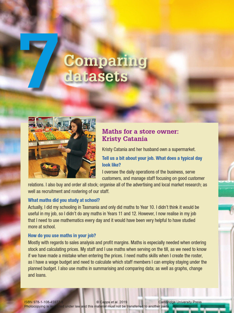 Chapter 7 Comparing Datasets | PDF