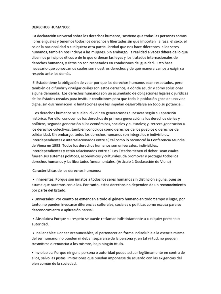 Derechos Humanos y Equidad de Género | PDF | Derechos humanos ...