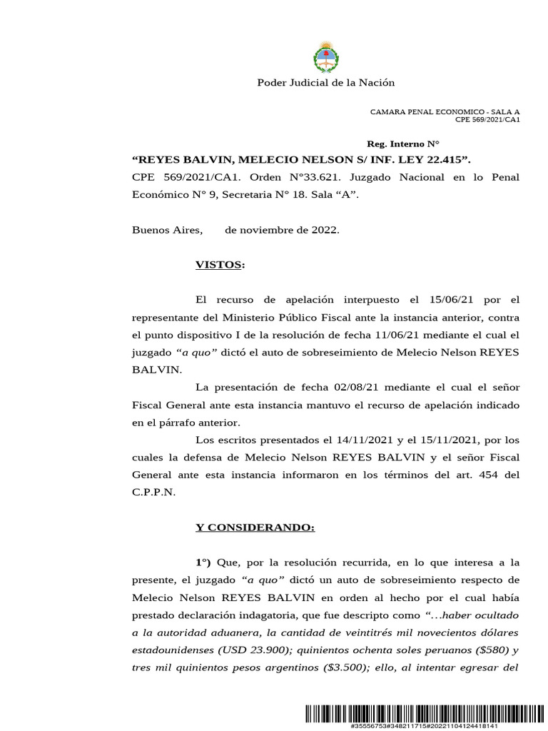 CNAPE_SalaA_ReyesBalbin PDF Fiscal Apelación