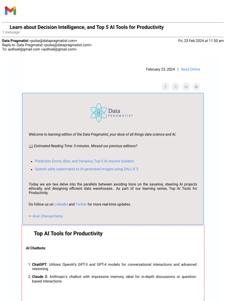 Top AI Tools & Decision Intelligence | PDF | Artificial Intelligence ...