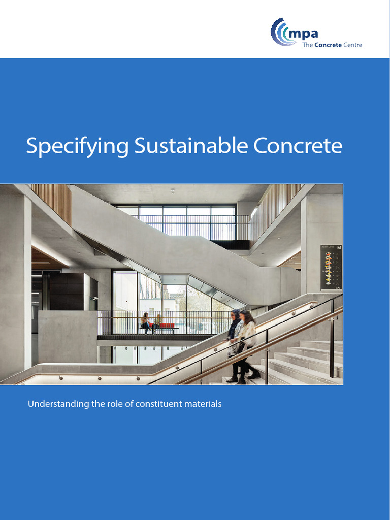Sustainable Concrete Specification Guide | PDF | Concrete | Cement