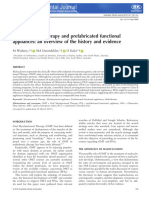 Myofunctional therapy and prefabricated functional appliance overview of history and evidence