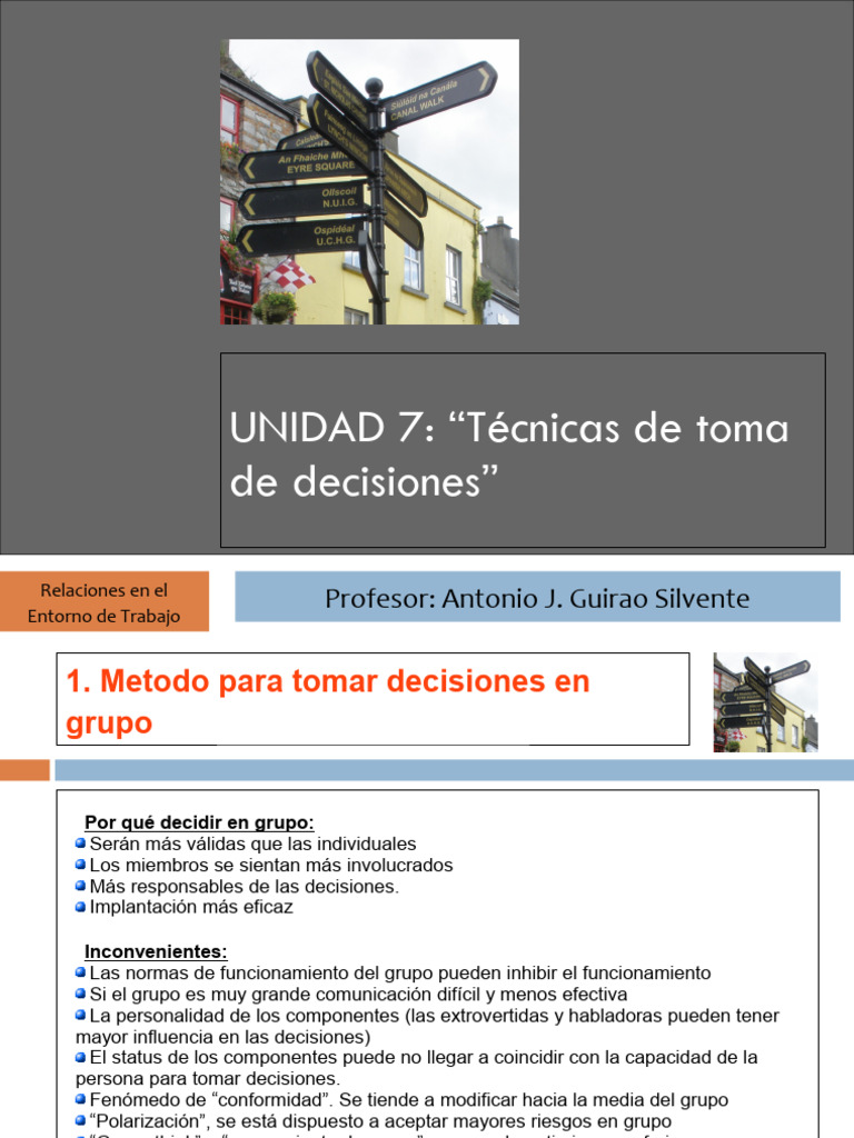 Técnicas Efectivas para Decisiones en Grupo | PDF | Toma de decisiones ...