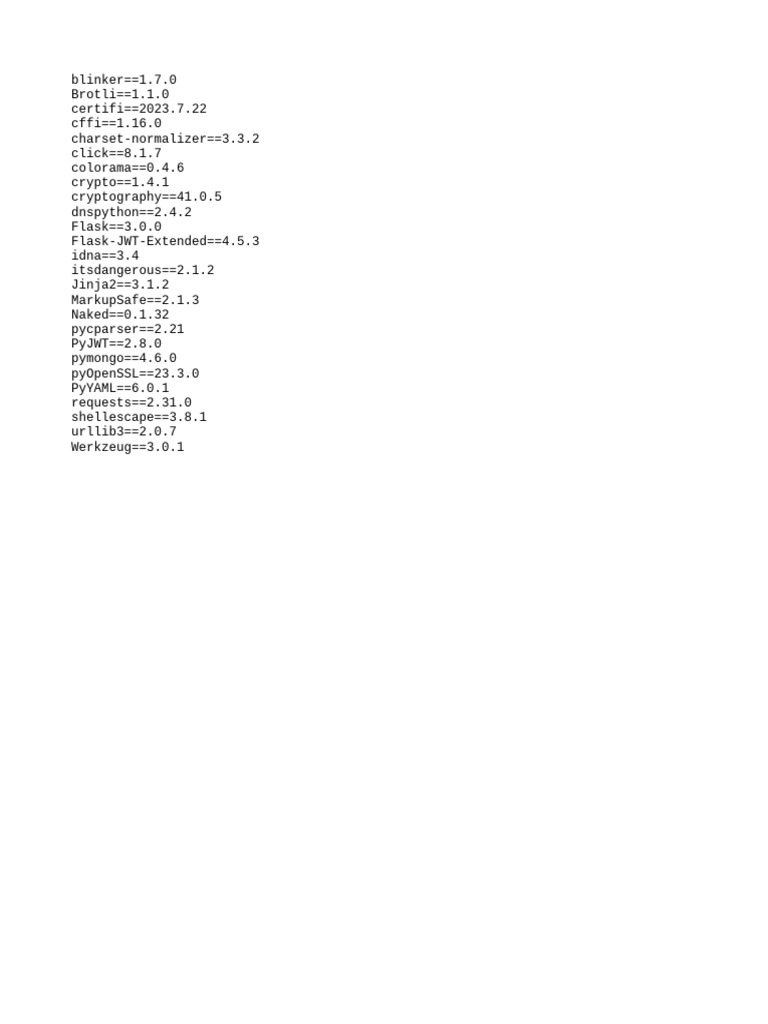 Python Package Dependencies List | PDF