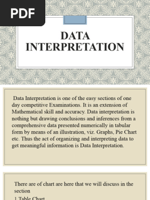 Data Interpretation
