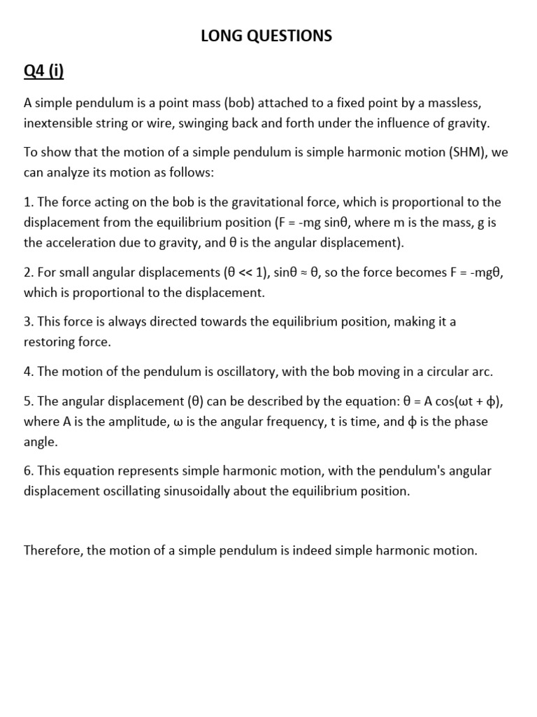 Physics All Long Question 1st Year | PDF | Physical Sciences ...