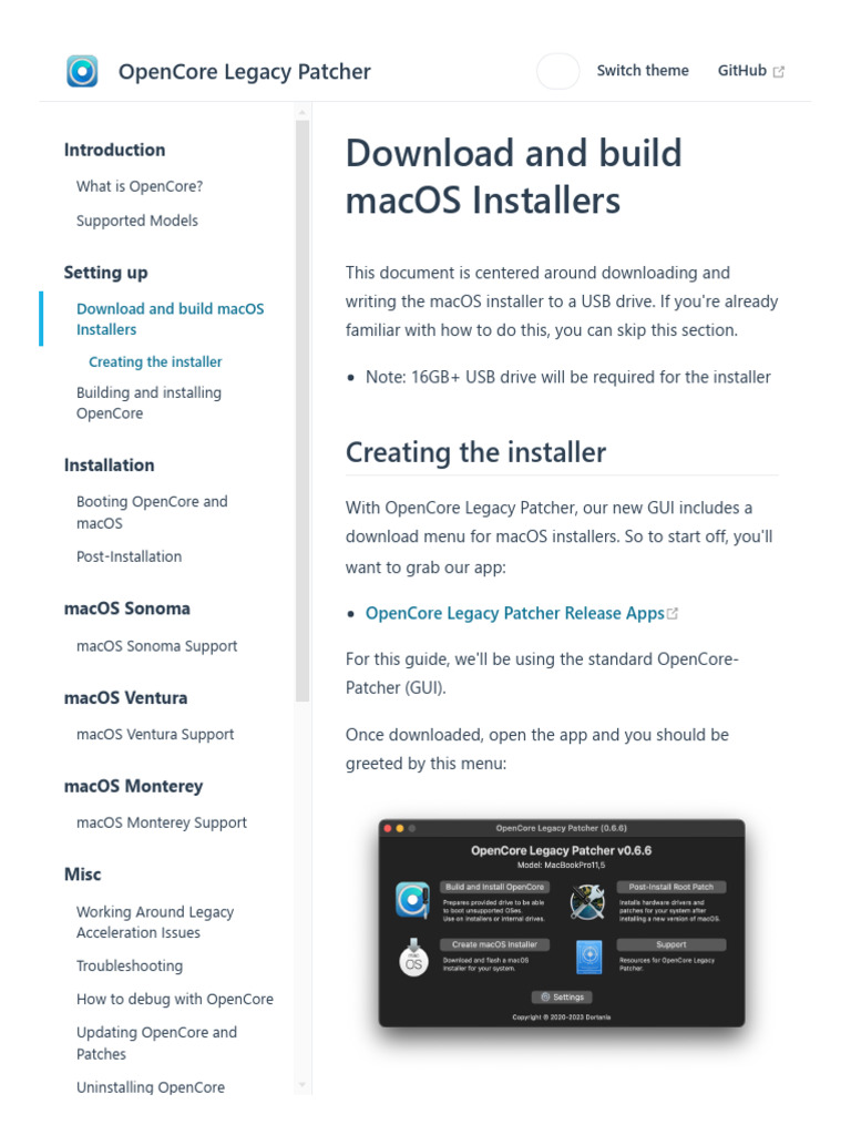 OpenCore Legacy Patcher Installer Guide | PDF | Mac Os | Installation ...