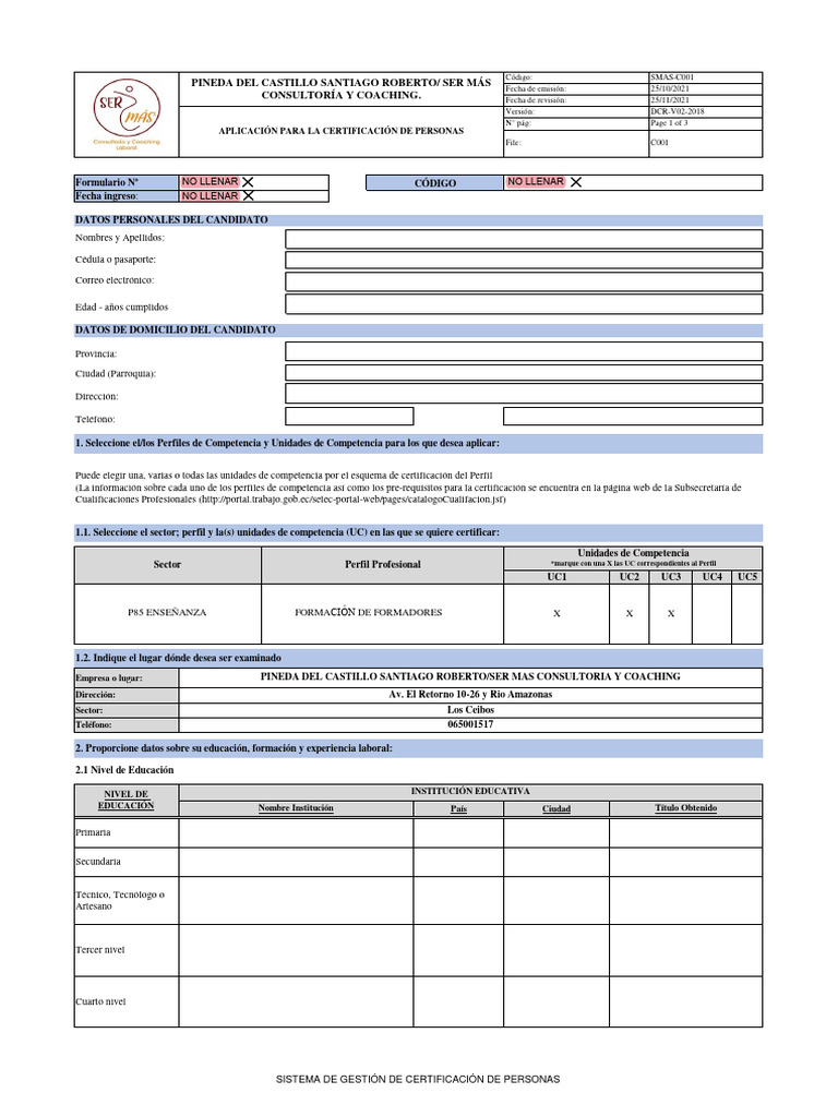 EJEMPLO GUÍA DE LOS FORMULARIOS | Descargar gratis PDF | Documento de ...