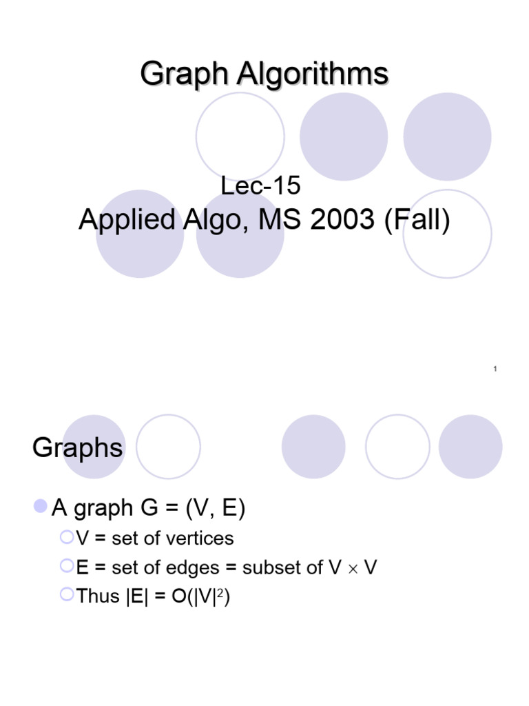 Lec-15 Graph-Algo | PDF | Algorithms And Data Structures | Graph Theory