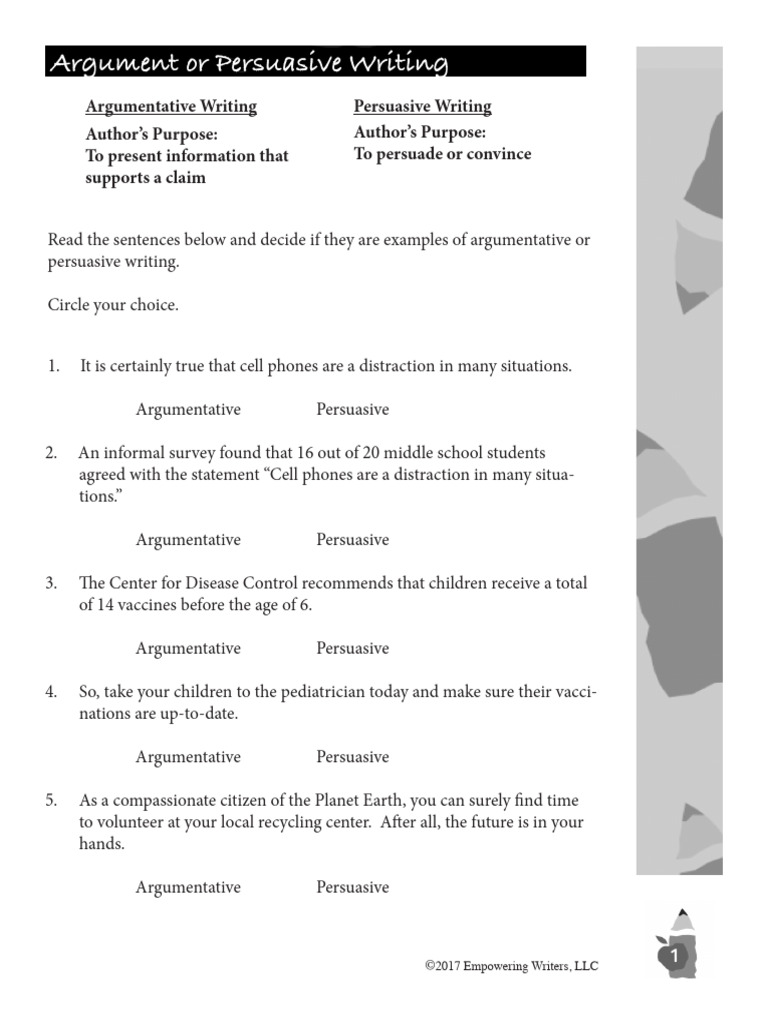 Argumentative-vs-Persuasive-Writing-1 | PDF
