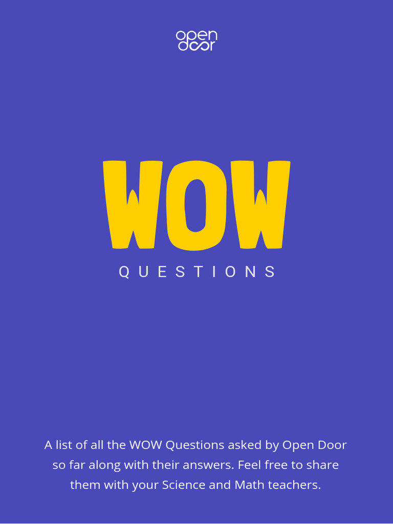 Open Door WOW Questions & Answers | PDF
