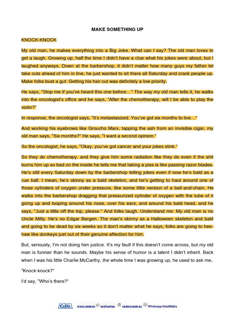 Make Something Up Pdf