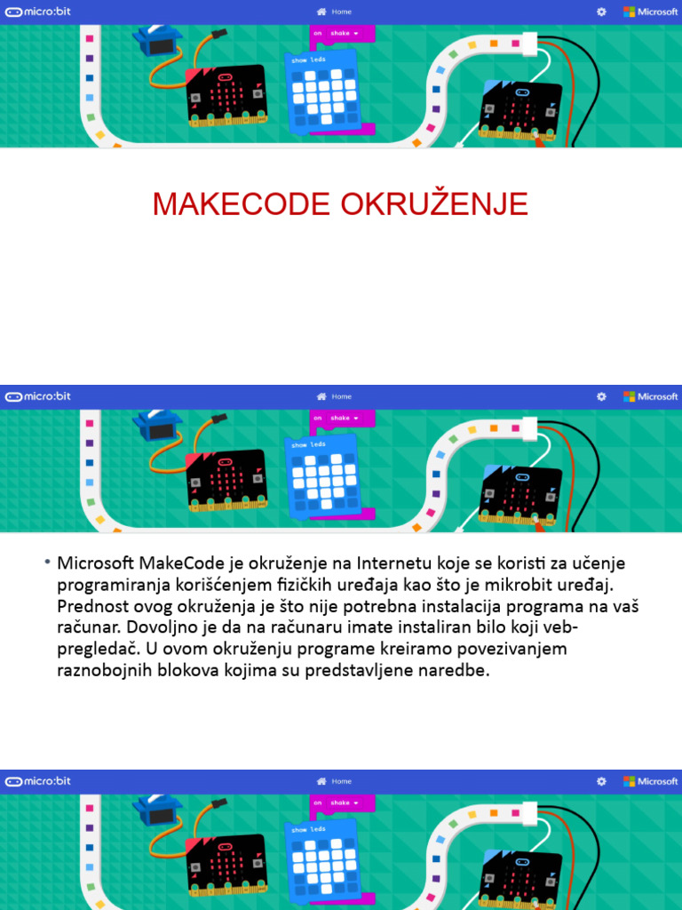 MakeCode Okruženje | PDF
