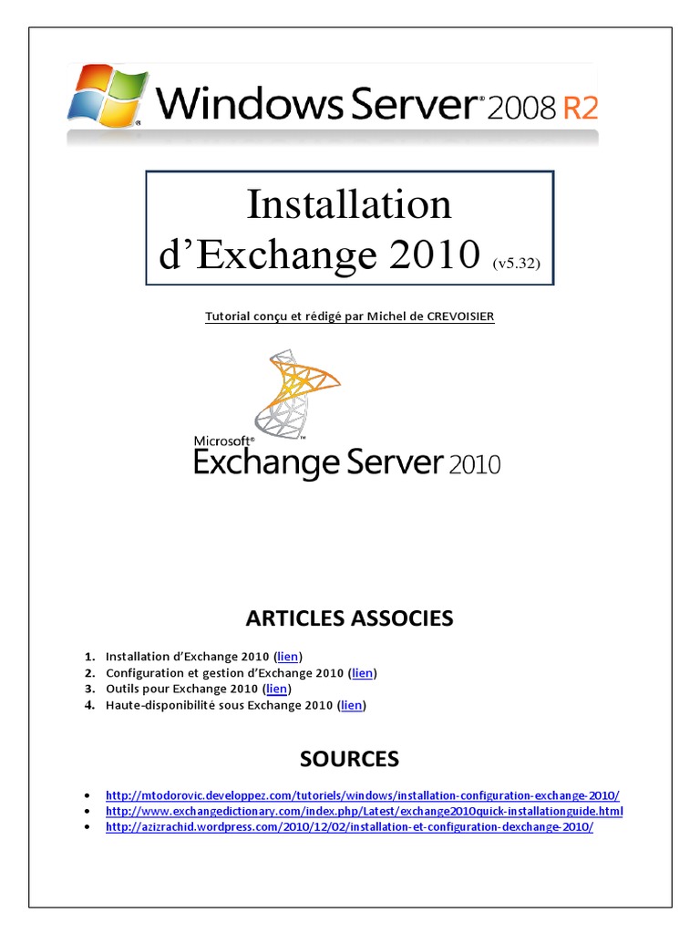 Installation Guide for Exchange 2010 | PDF | Microsoft Exchange Server ...