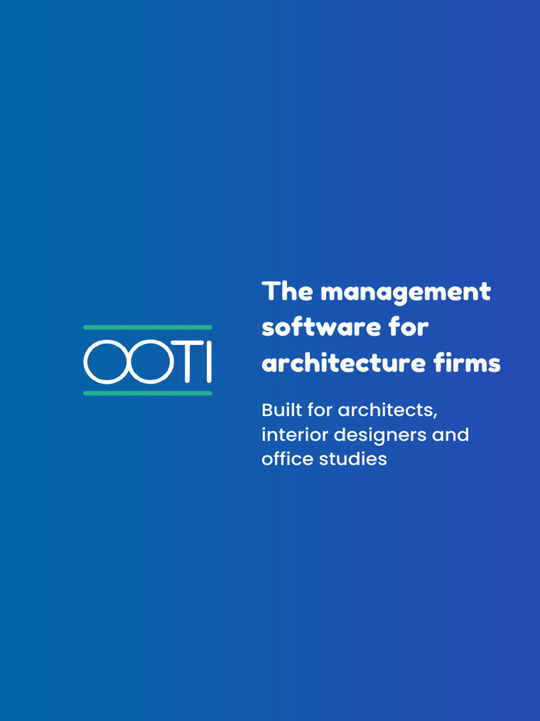Ooti brochure en pdf architect software as a service