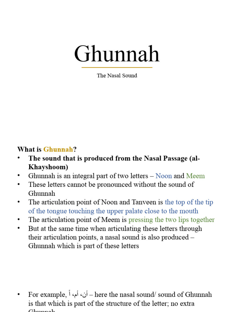 Ghunnah | PDF | Language Arts & Discipline