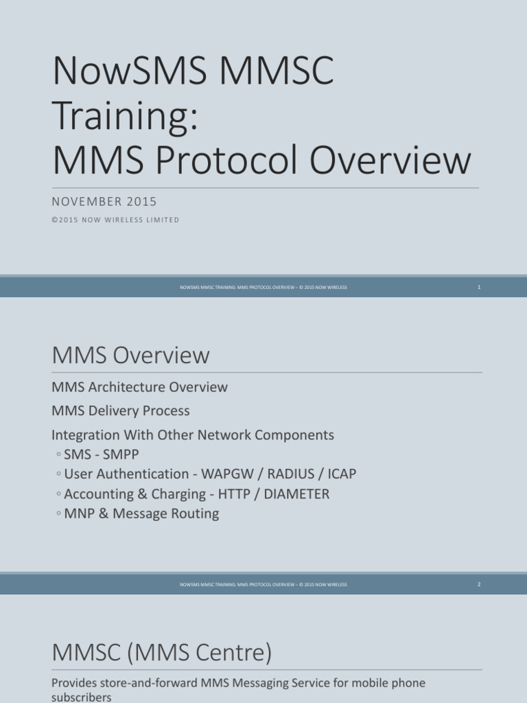 MMS Protocol Overview | Download Free PDF | Multimedia Messaging ...