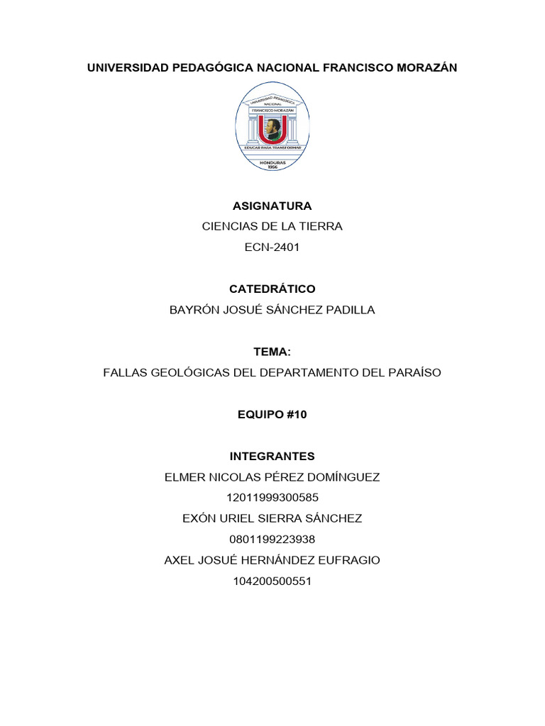 Fallas Geológicas Pdf Falla Geología Placas Tectónicas