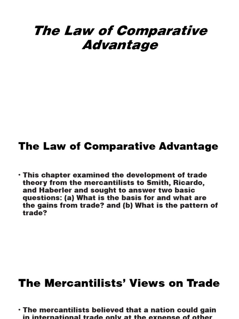 Trade Pdf Comparative Advantage Trade