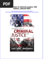 (Download PDF) Introduction To Criminal Justice 15Th Edition PDF Full Chapter PDF
