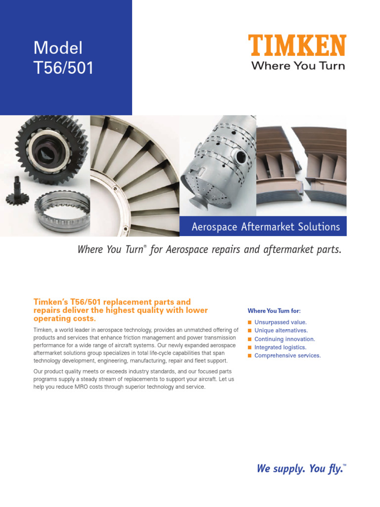 Timken t56 Aerospace Aftermarket Solutions | PDF | Bearing (Mechanical ...