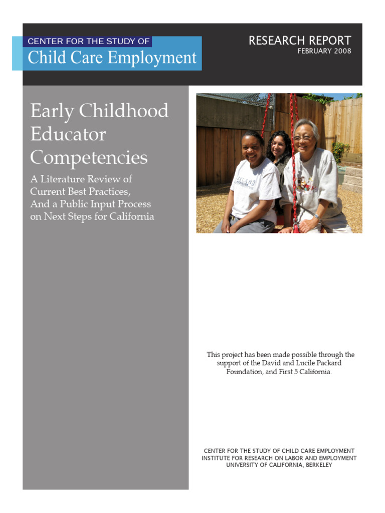 competencies_report08 | PDF | Early Childhood Education | Academic Degree