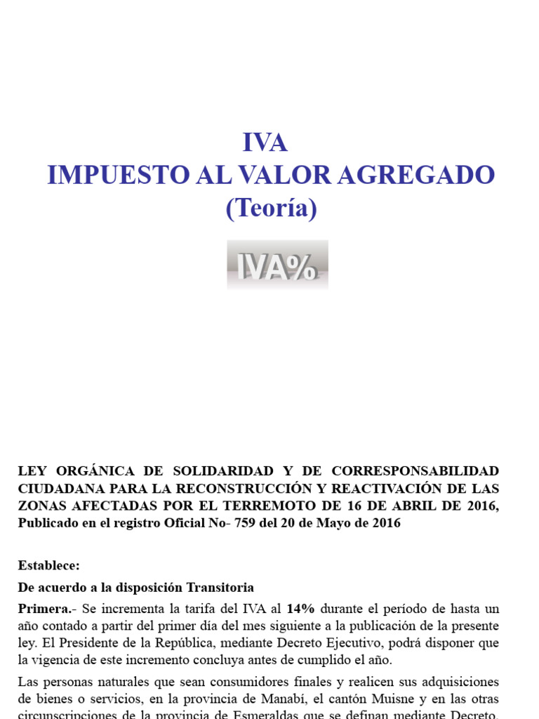 Material de Impuesto Al Valor Agregado | PDF | Impuestos | Impuesto al ...