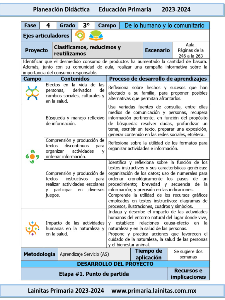 Proyecto de Reciclaje para Tercer Grado | PDF | Residuos | Reciclaje