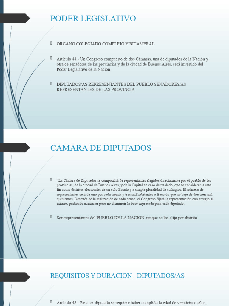 Estructura y Funciones del Poder Legislativo | PDF | Legislador | Ley ...