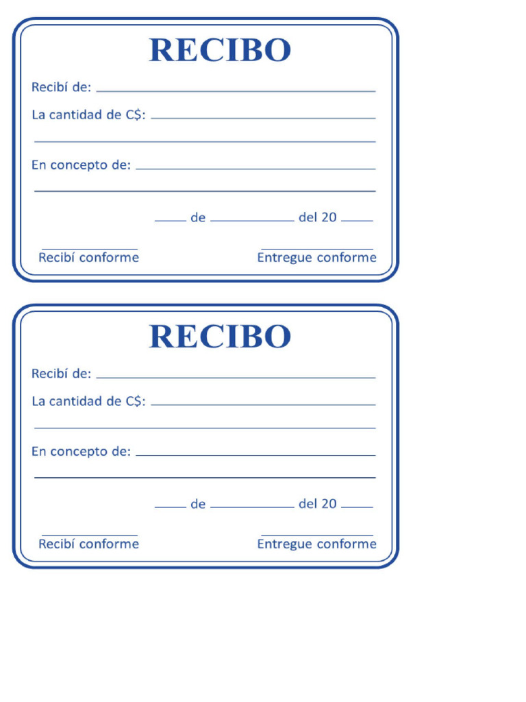 Ejemplo de Recibo | PDF